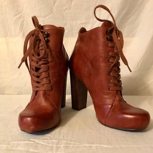 Nine West Leather High Heels Booties